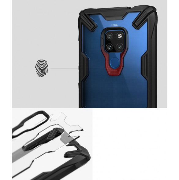 Svart och väldigt snyggt skydd för Huawei Mate 20.