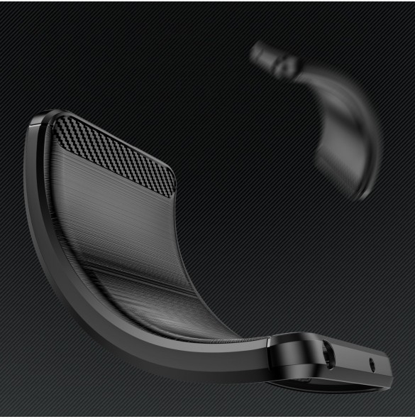 Carbon Case iPhone 14 Pro flexibelt gel bakskal svart