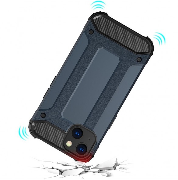 Hybrid Armor skal till iPhone 14 pansarhybridskal blå