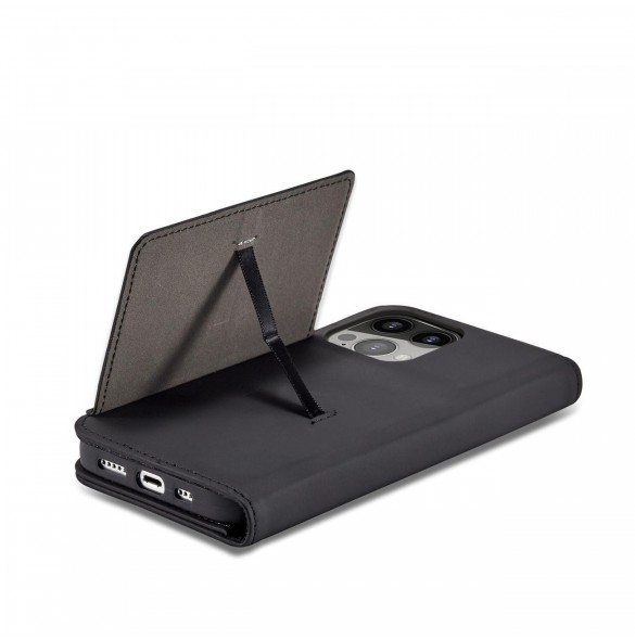 Magnet Kortfodral fodral för iPhone 14 Pro Max flip cover plånboksställ svart