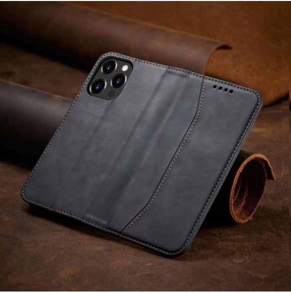 Magnet Fancy Case fodral för iPhone 14 Pro flip cover plånboksställ svart