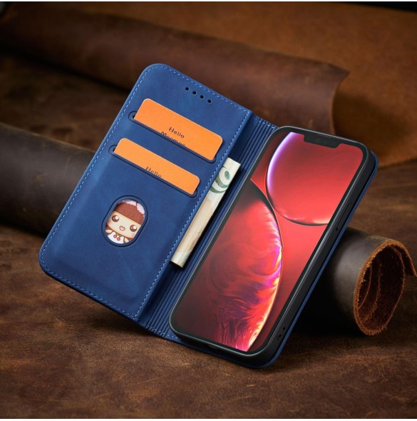 Magnet Fancy Case fodral för iPhone 14 Pro flip cover plånboksställ blå