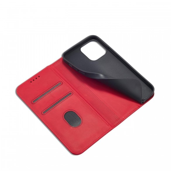 Magnet Fancy Case-fodral för iPhone 14 Pro flip cover plånboksställ rött
