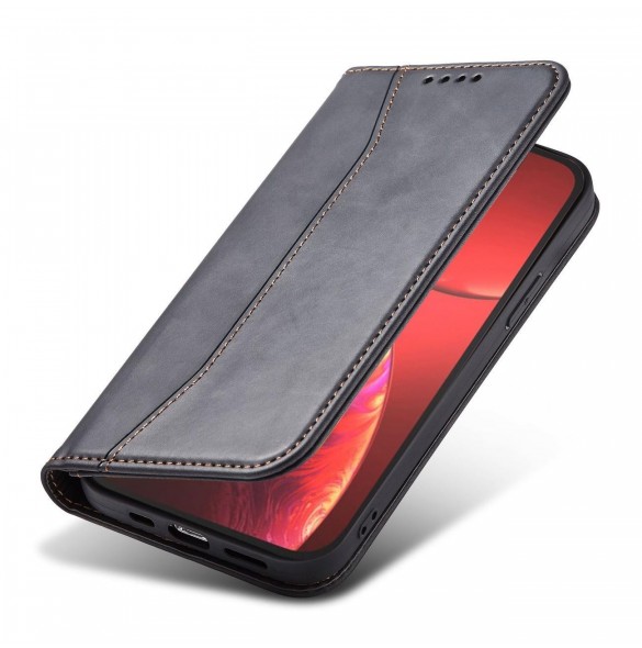 Magnet Fancy Case fodral för iPhone 14 Pro Max flip cover plånboksställ svart