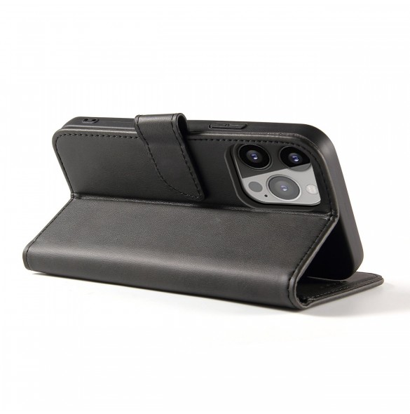 Magnetfodral elegant fodral med flik och stativfunktion för iPhone 14 Pro svart