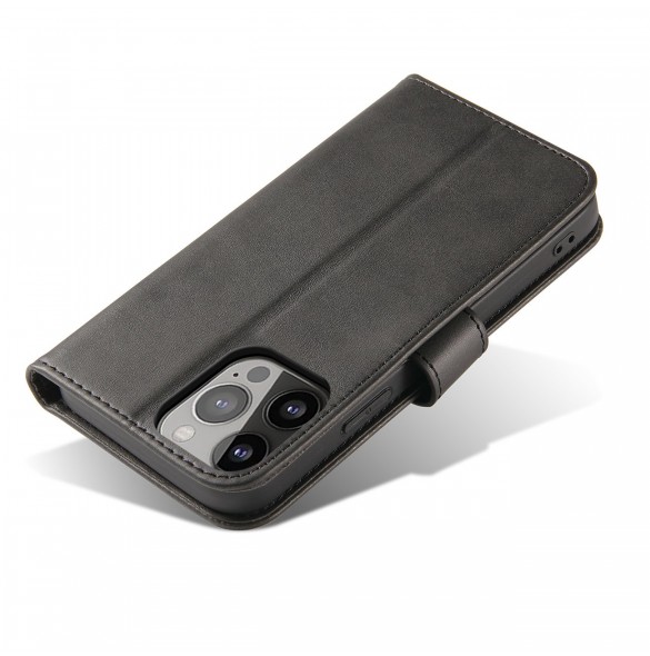 Magnetfodral elegant fodral med flik och stativfunktion för iPhone 14 Pro svart