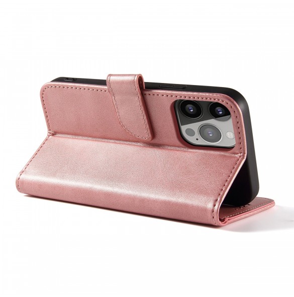 Magnetfodral elegant fodral skal flip-fodral med stativfunktion för iPhone 14 Pro rosa
