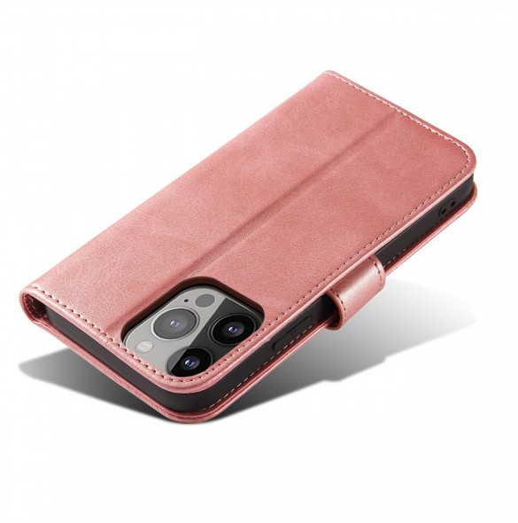Magnetfodral elegant fodral skal flip-fodral med stativfunktion för iPhone 14 Pro rosa