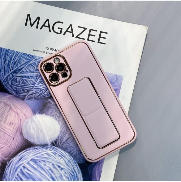 Nytt Kickstand-fodral för iPhone 13 med stativ rosa