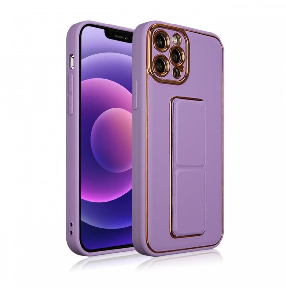 Nytt Kickstand-fodral för iPhone 13 Pro Max med stativ lila