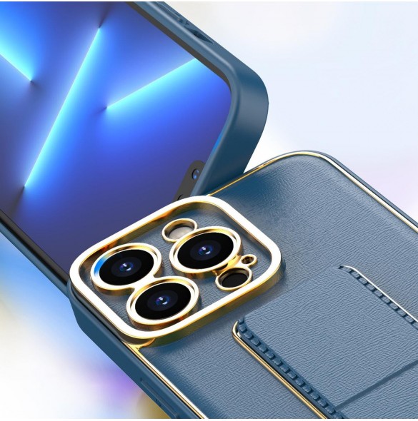 Nytt Kickstand-fodral för iPhone 13 Pro Max med stativ lila