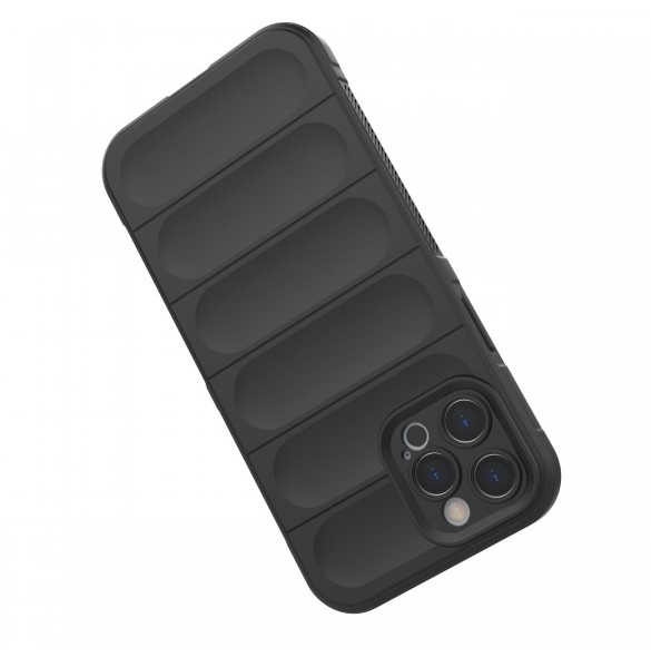 Magic Shield Case-fodral för iPhone 12 Pro Max flexibelt bepansrat mörkblått skal