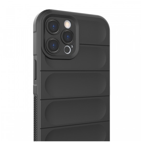Magic Shield Case-fodral för iPhone 12 Pro Max flexibelt bepansrat mörkblått skal