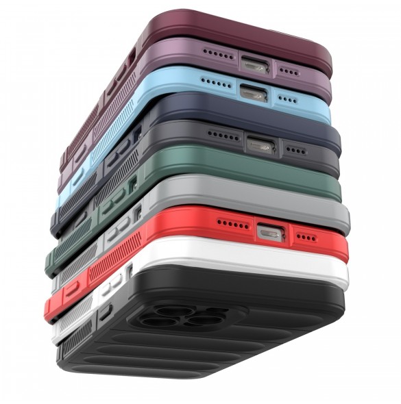 Magic Shield Case-fodral för iPhone 12 Pro Max flexibelt bepansrat mörkblått skal
