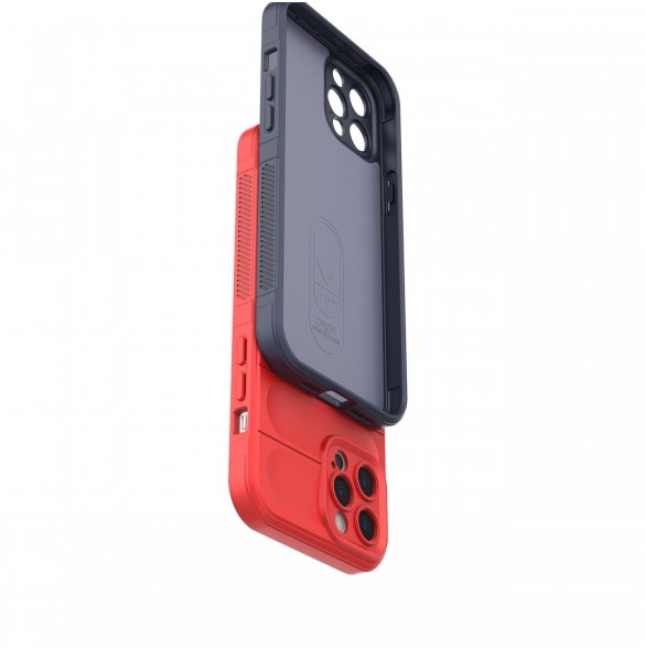 Magic Shield Case-fodral för iPhone 12 Pro Max flexibelt bepansrat mörkblått skal