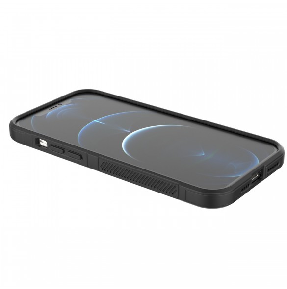 Magic Shield Case-fodral för iPhone 12 Pro Max flexibelt bepansrat mörkblått skal