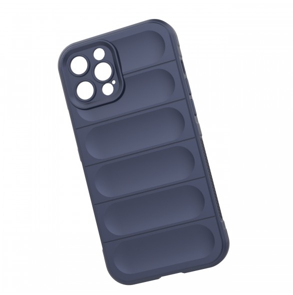 Magic Shield Case-fodral för iPhone 12 Pro Max flexibelt bepansrat mörkblått skal