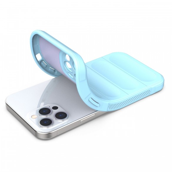 Magic Shield Case-fodral för iPhone 12 Pro Max flexibelt pansarfodral ljusblått