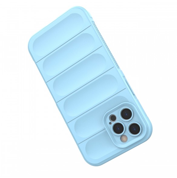 Magic Shield Case-fodral för iPhone 12 Pro Max flexibelt pansarfodral ljusblått
