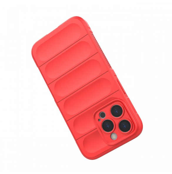 Magic Shield Fodral till iPhone 13 Pro flexibelt pansarskal rött