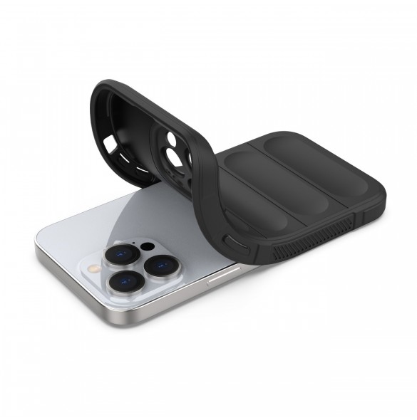 Magic Shield Fodral för iPhone 13 Pro flexibelt pansarskal mörkblått