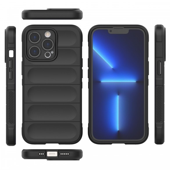 Magic Shield Fodral för iPhone 13 Pro flexibelt pansarskal mörkblått