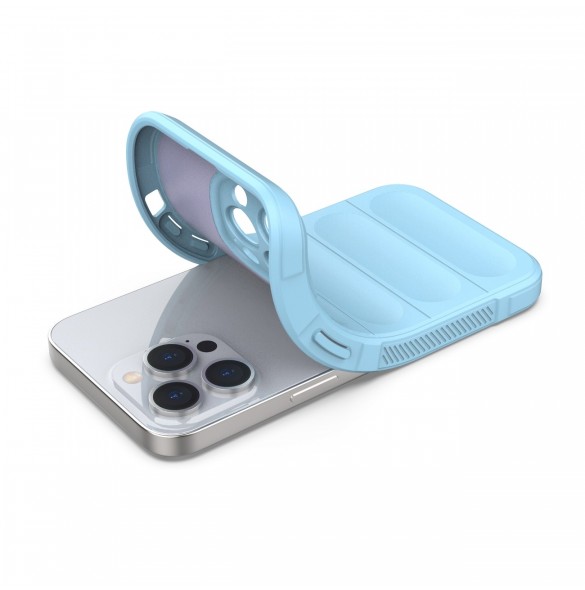 Magic Shield Fodral för iPhone 13 Pro flexibelt pansarskal ljusblått