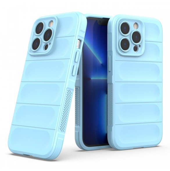 Magic Shield Fodral för iPhone 13 Pro flexibelt pansarskal ljusblått