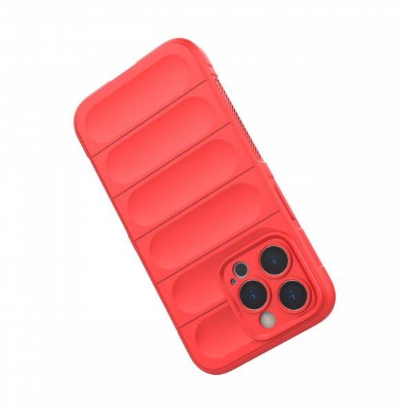 Magic Shield Fodral till iPhone 13 Pro Max flexibelt pansarskal rött