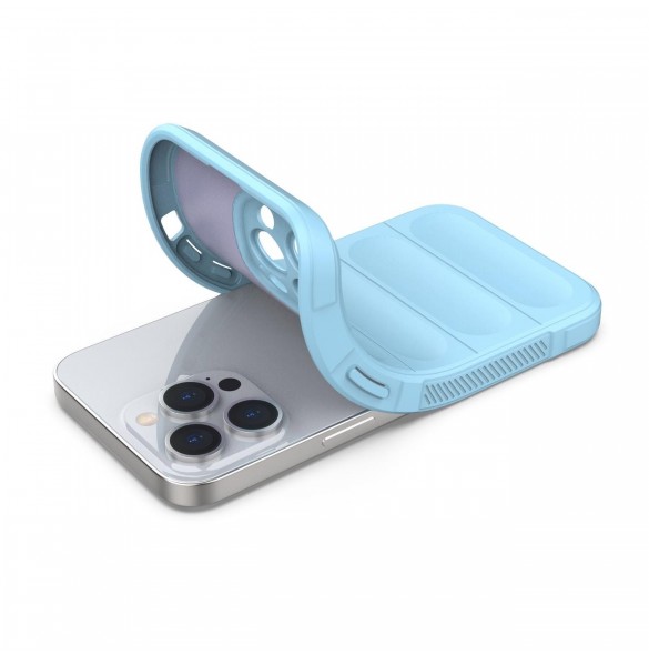 Magic Shield Fodral för iPhone 13 Pro Max flexibelt pansarskal ljusblått