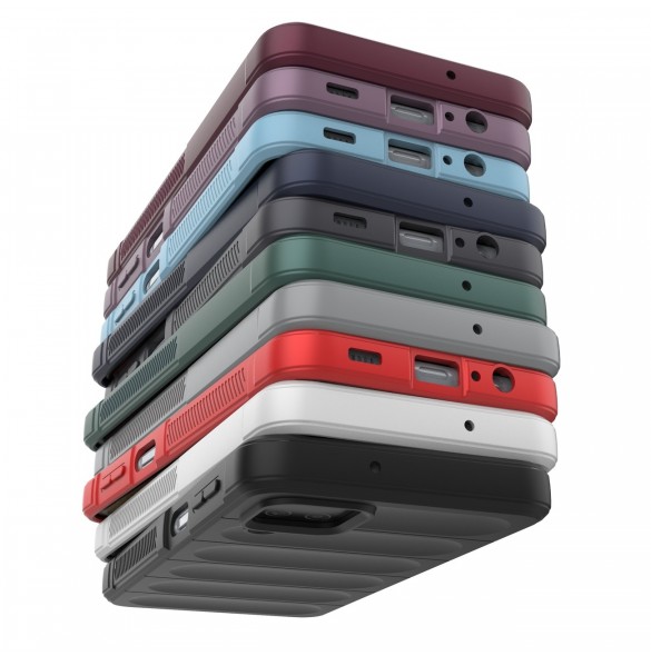 Magic Shield Case fodral för Samsung Galaxy A12 flexibelt pansarskal svart