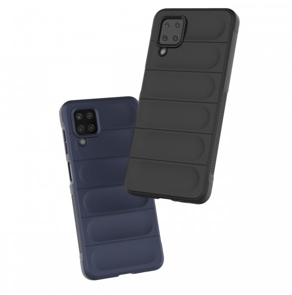Magic Shield Case fodral för Samsung Galaxy A12 flexibelt pansarskal svart