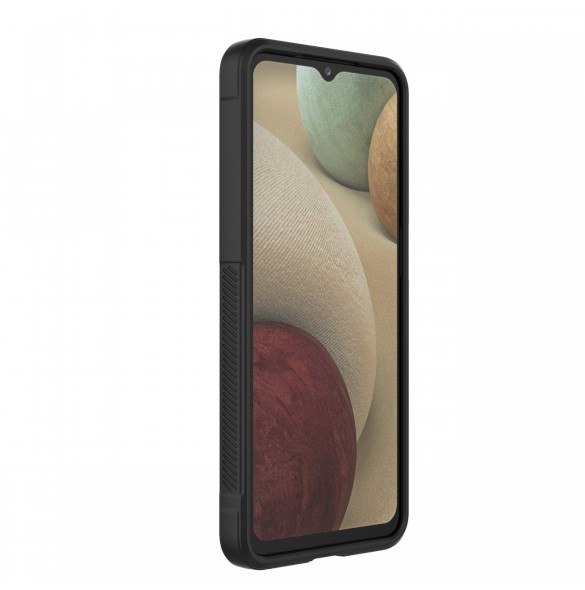 Magic Shield Case fodral för Samsung Galaxy A12 flexibelt pansarskal svart