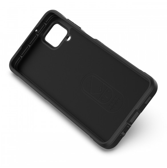 Magic Shield Case-fodral för Samsung Galaxy A12 flexibelt pansarskal mörkblått