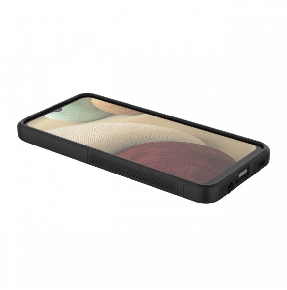 Magic Shield Case-fodral för Samsung Galaxy A12 flexibelt pansarskal mörkblått