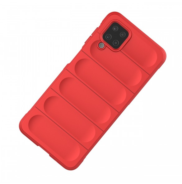 Magic Shield Case-fodral för Samsung Galaxy A12 flexibelt pansarskal mörkblått