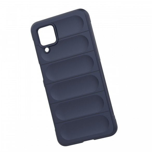 Magic Shield Case-fodral för Samsung Galaxy A12 flexibelt pansarskal mörkblått