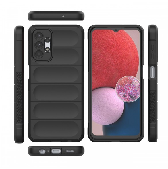 Magic Shield Fodral till Samsung Galaxy A13 5G flexibelt pansarskal svart
