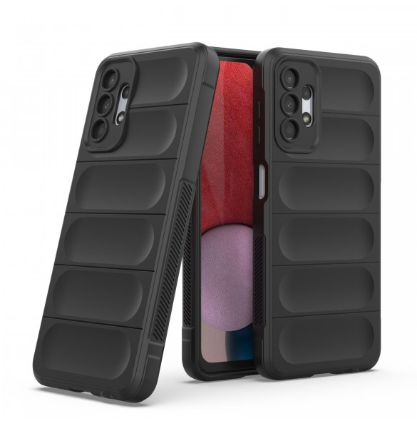 Magic Shield Fodral till Samsung Galaxy A13 5G flexibelt pansarskal svart