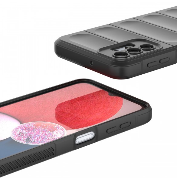 Magic Shield Fodral till Samsung Galaxy A13 5G flexibelt pansarskal svart