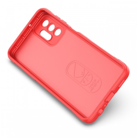 Magic Shield Case-fodral för Samsung Galaxy A13 5G flexibelt pansarskal rött