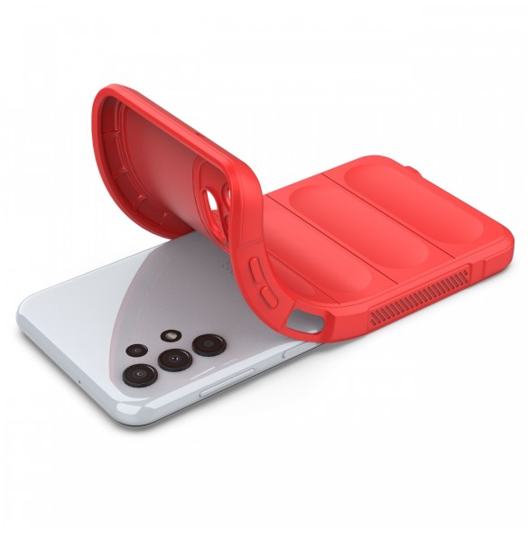 Magic Shield Case-fodral för Samsung Galaxy A13 5G flexibelt pansarskal rött