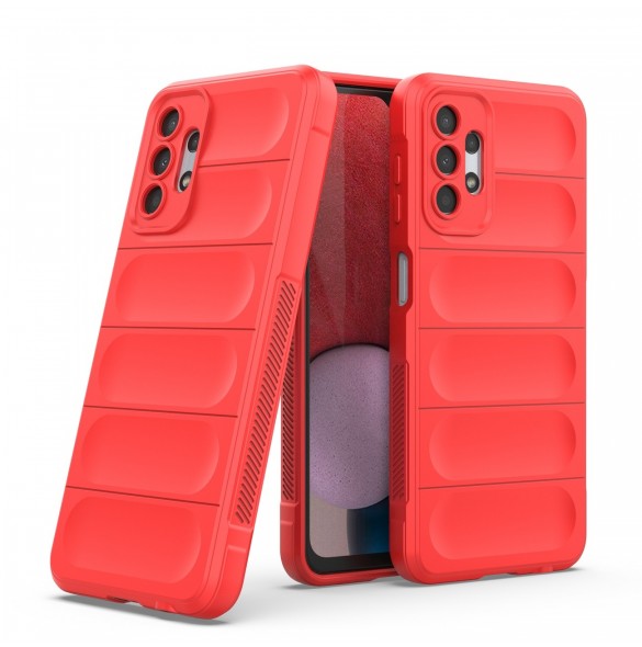 Magic Shield Case-fodral för Samsung Galaxy A13 5G flexibelt pansarskal rött