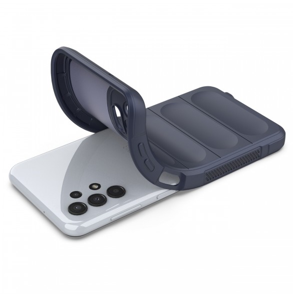 Magic Shield Fodral till Samsung Galaxy A13 5G flexibelt pansarskal mörkblått