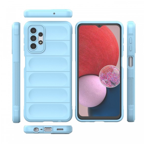Magic Shield Fodral för Samsung Galaxy A13 5G flexibelt pansarskal ljusblått