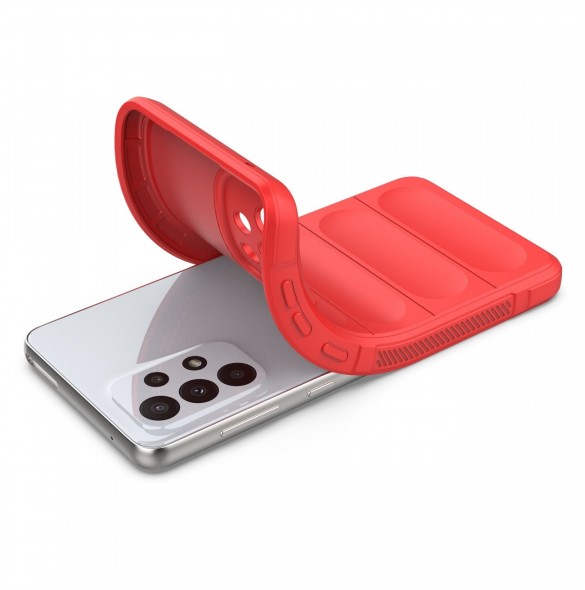 Magic Shield Fodral till Samsung Galaxy A33 5G flexibelt pansarskal rött