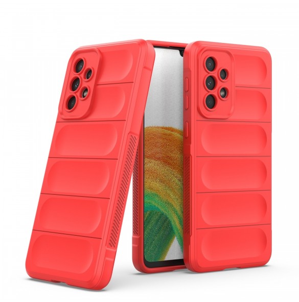 Magic Shield Fodral till Samsung Galaxy A33 5G flexibelt pansarskal rött