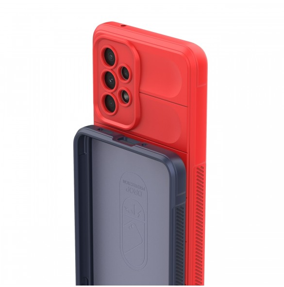 Magic Shield Fodral till Samsung Galaxy A33 5G flexibelt pansarskal rött