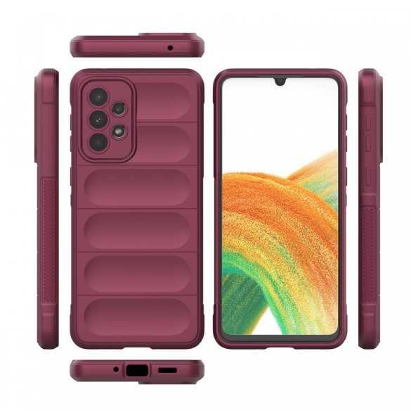 Magic Shield-fodral för Samsung Galaxy A33 5G flexibelt pansarbrunt skal