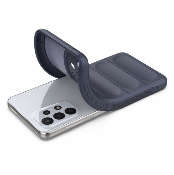 Magic Shield Fodral till Samsung Galaxy A33 5G flexibelt pansarskal mörkblått